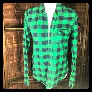 A&F button down plaid shirt